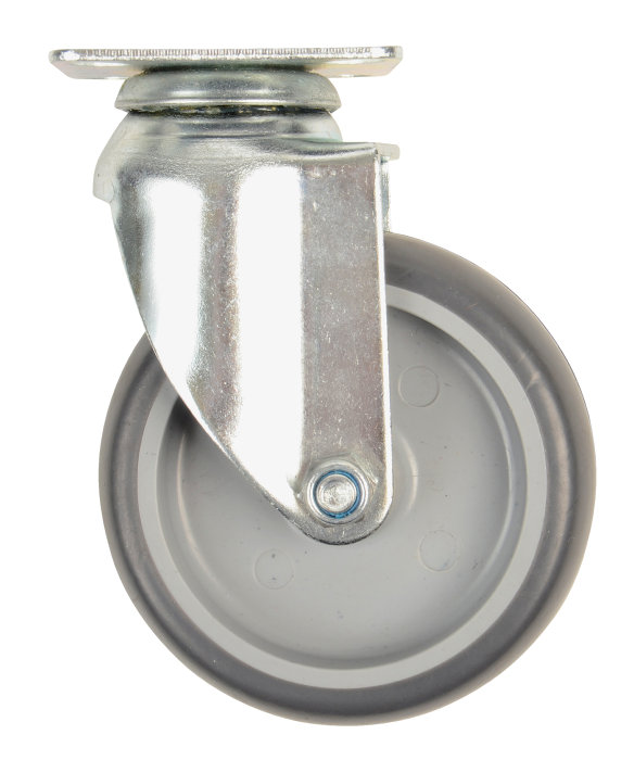 Møbelhjul dreibart med plate mørkegrå 50 mm